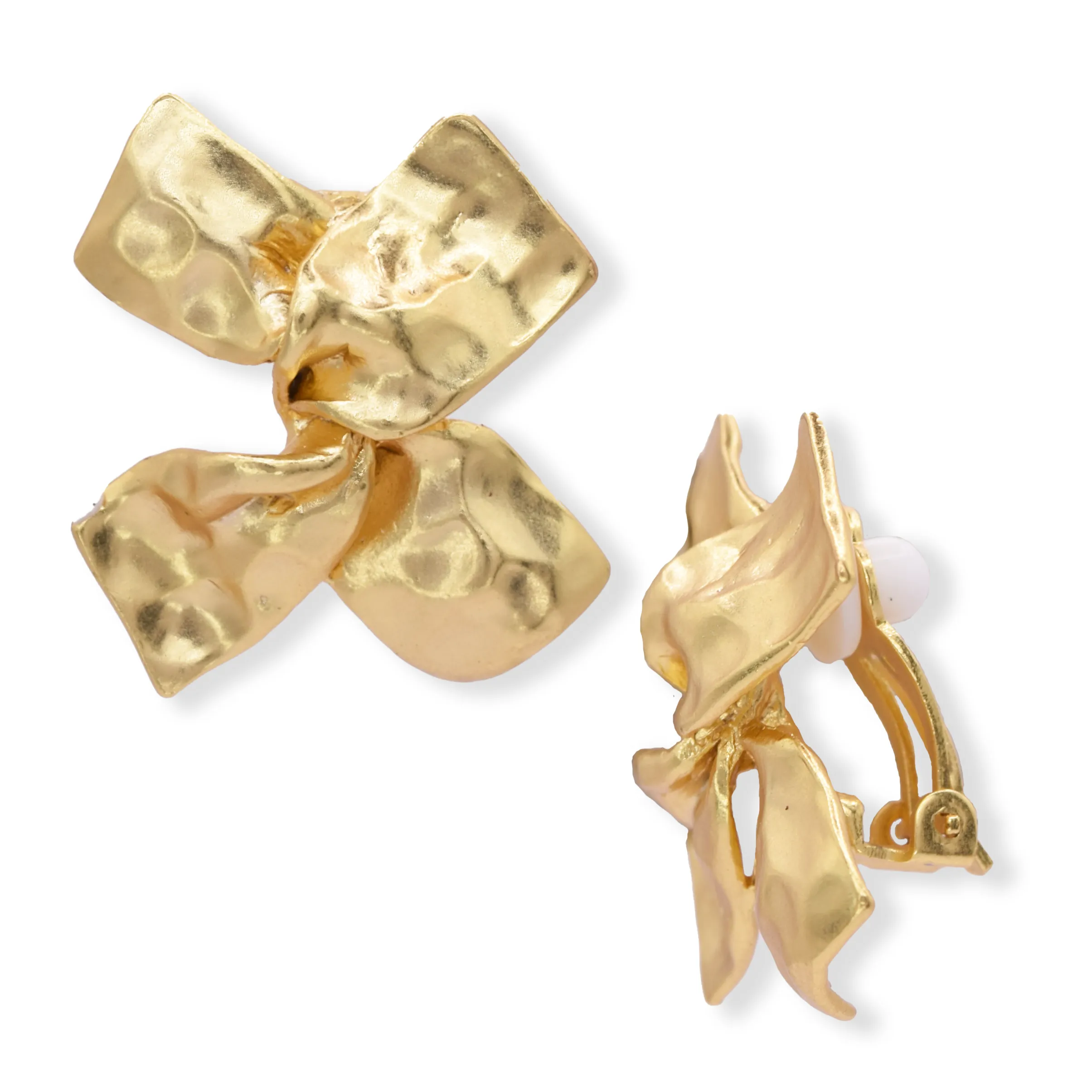 Twisted bow clip-on Earrings