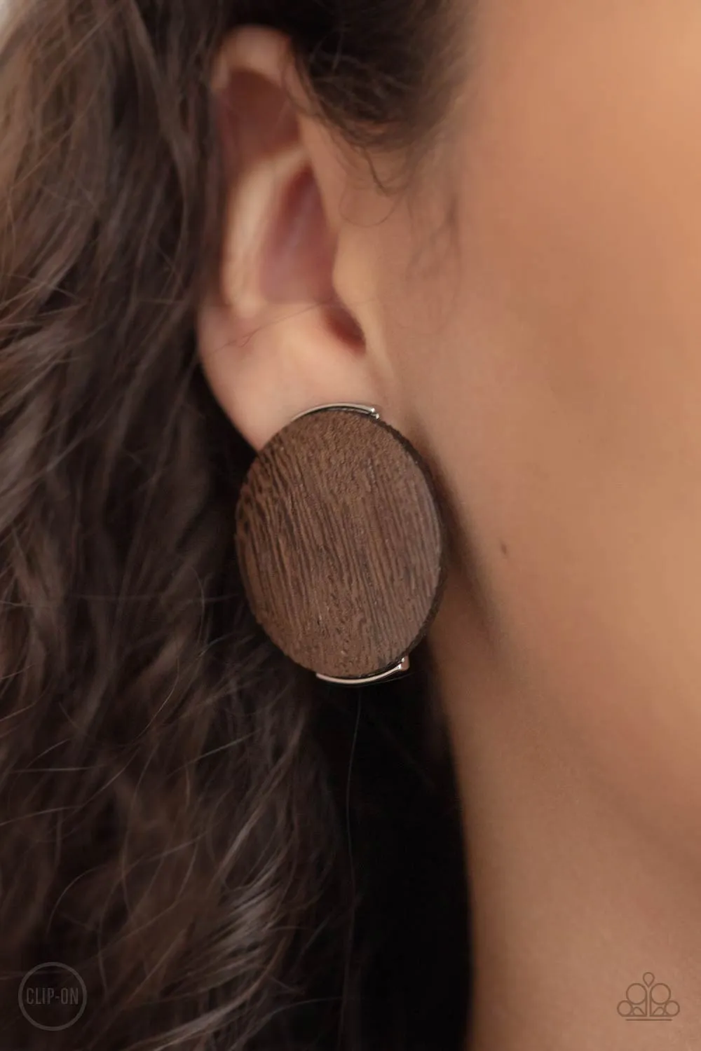 WOODWORK It - Brown Paparazzi Earrings