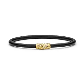 Yellow Gold Neoprene Diamond Bangle